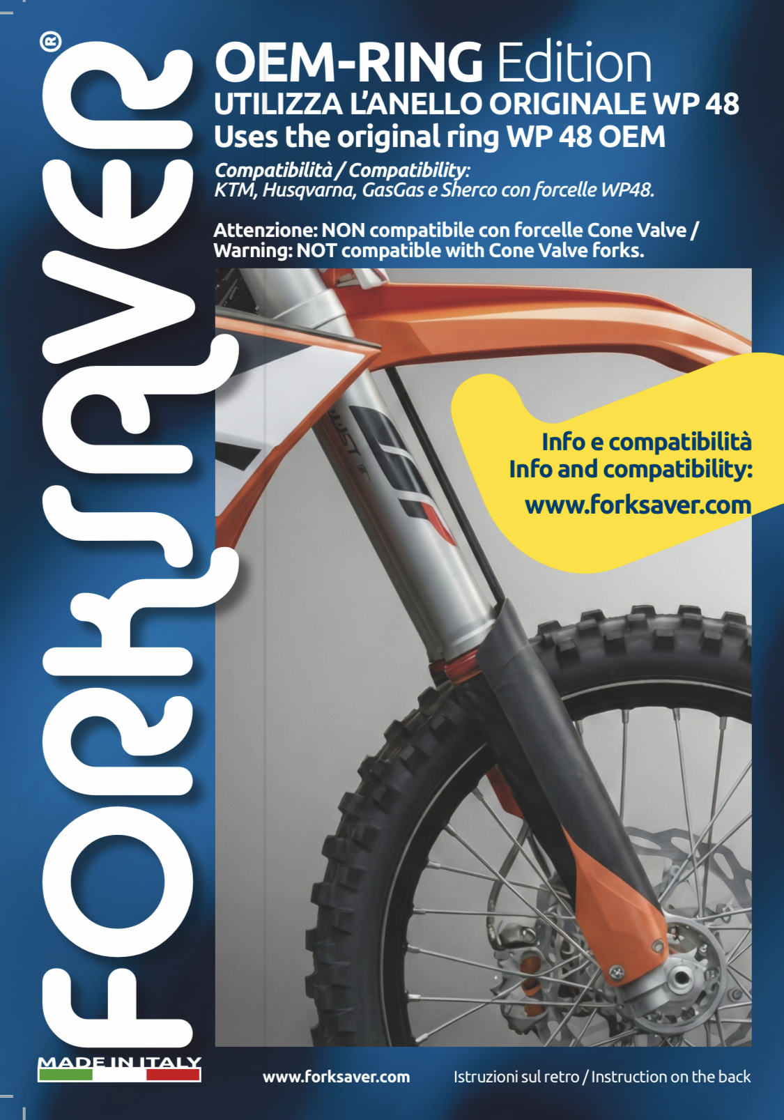 FORKSAVER® OEM-RING EDITION Installazione su anello OEM Originale WP 48
