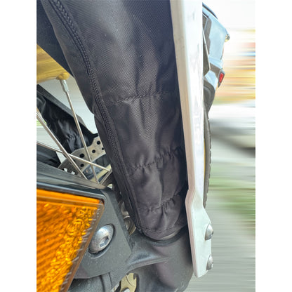 *NUOVO* Forksaver® DUAL ZIP con cerniera – Protezione forcella per moto Adventure e Dual Sport NERO